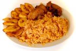 African Jollof Rice with Plantians and Chicken.jpg