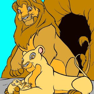 mommy lion dady lion baby lioncub